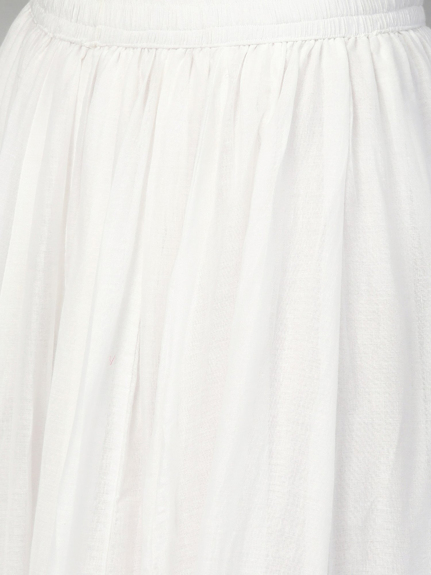 Ishin Pink & White Cotton Printed Kurta Skirt Set