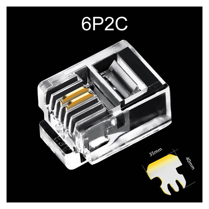 Wholesale 1000 units- RJ11 6P2C Phone Cord Connectors RJ11 Plug Telephone Modular,RJ11 Connector,Telephone Line Jack