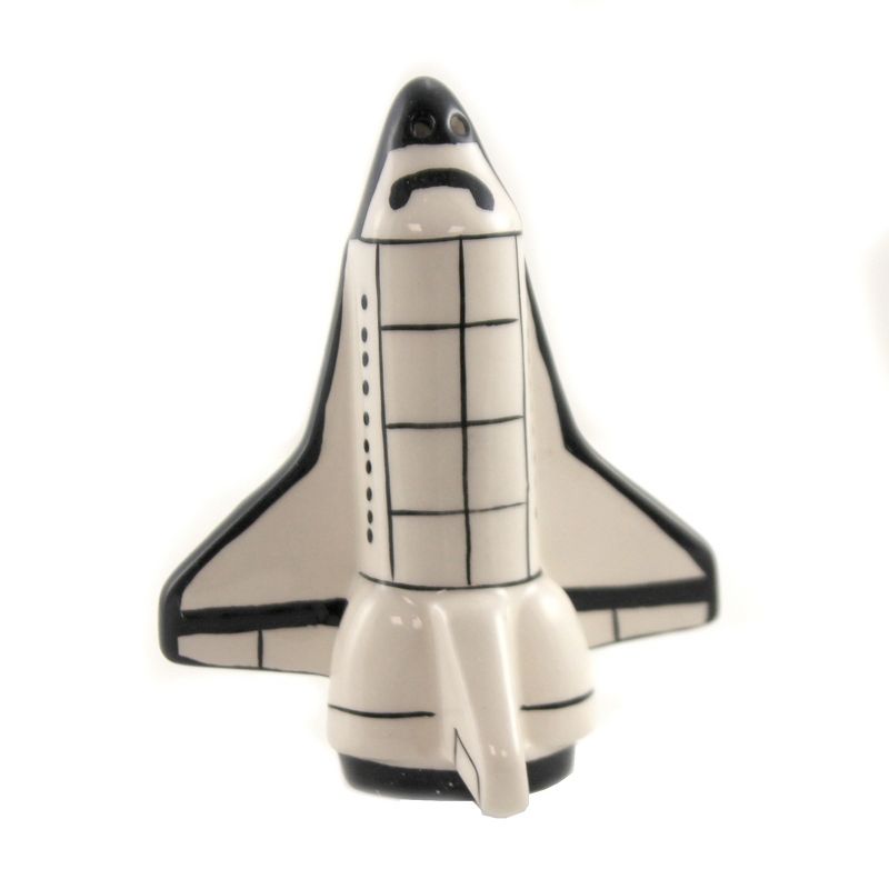 Tabletop 4.0" Space Shuttle Salt/Pepper Magnetic Pacific Trading  -  Salt And Pepper Shaker Sets