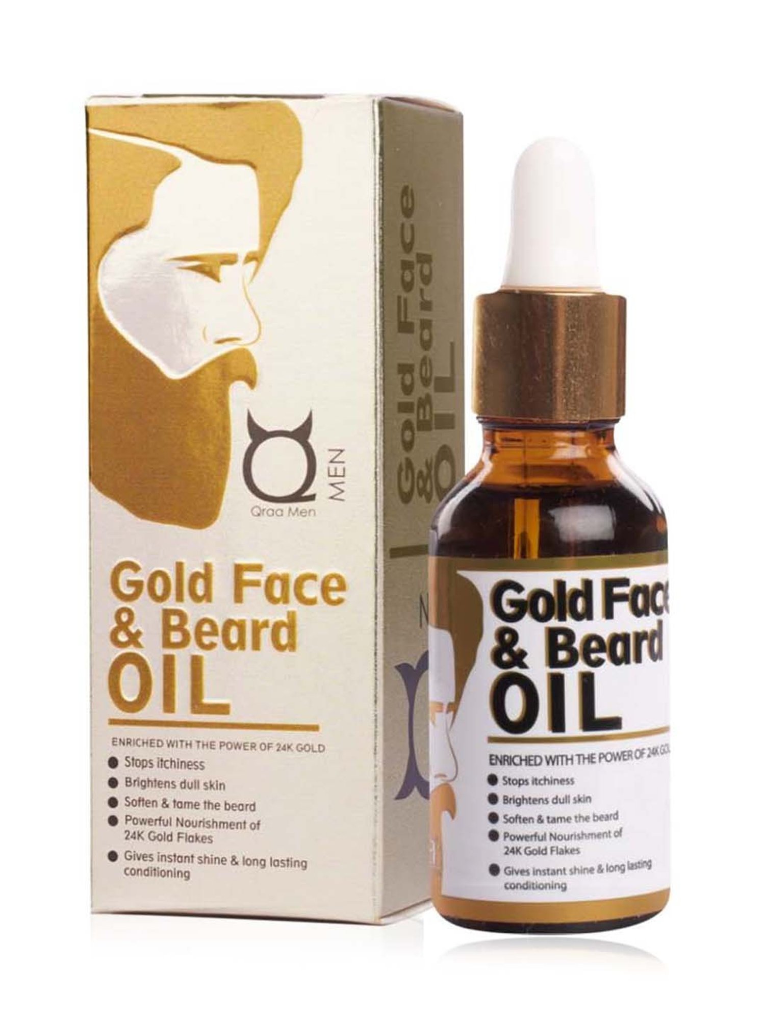 Qraa Men 24k Gold Face and Beard Oil - 30 ml