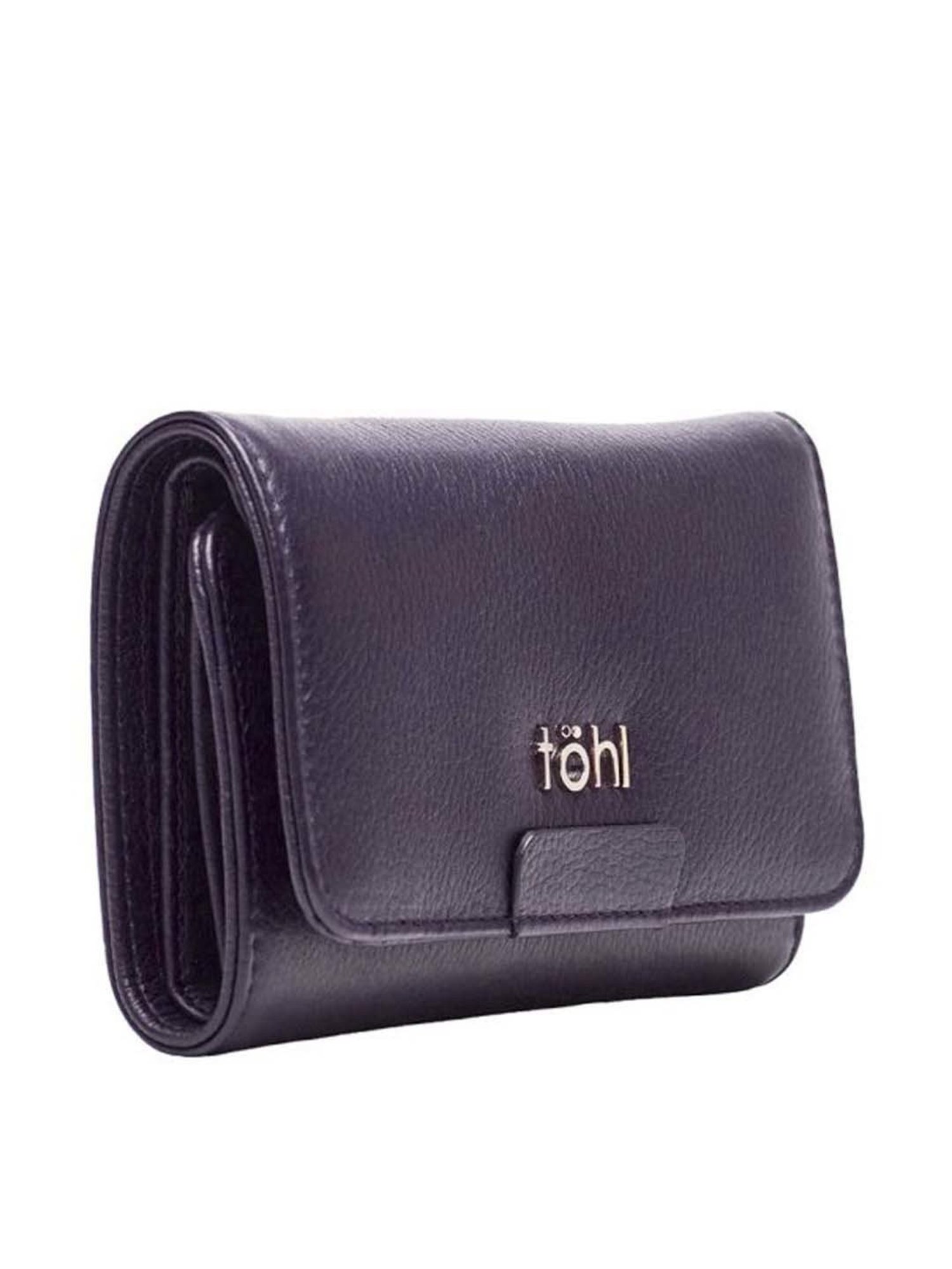 Tohl Burgundy Solid Tri-Fold Wallet for Women