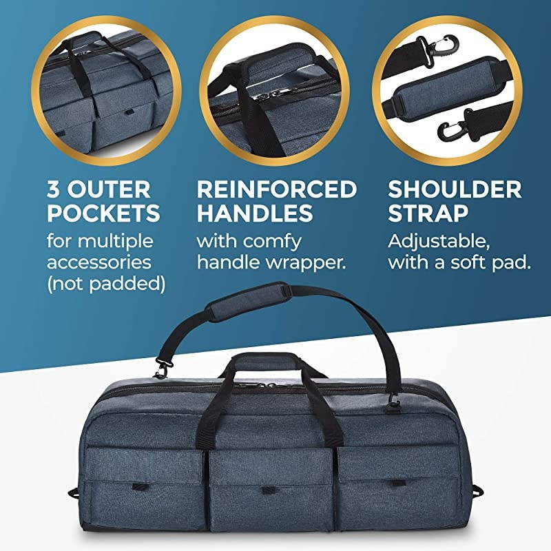 Telescope Case - Fits Most Telescopes - 30x11.5X10 inch - Smart Phone Adapter Included