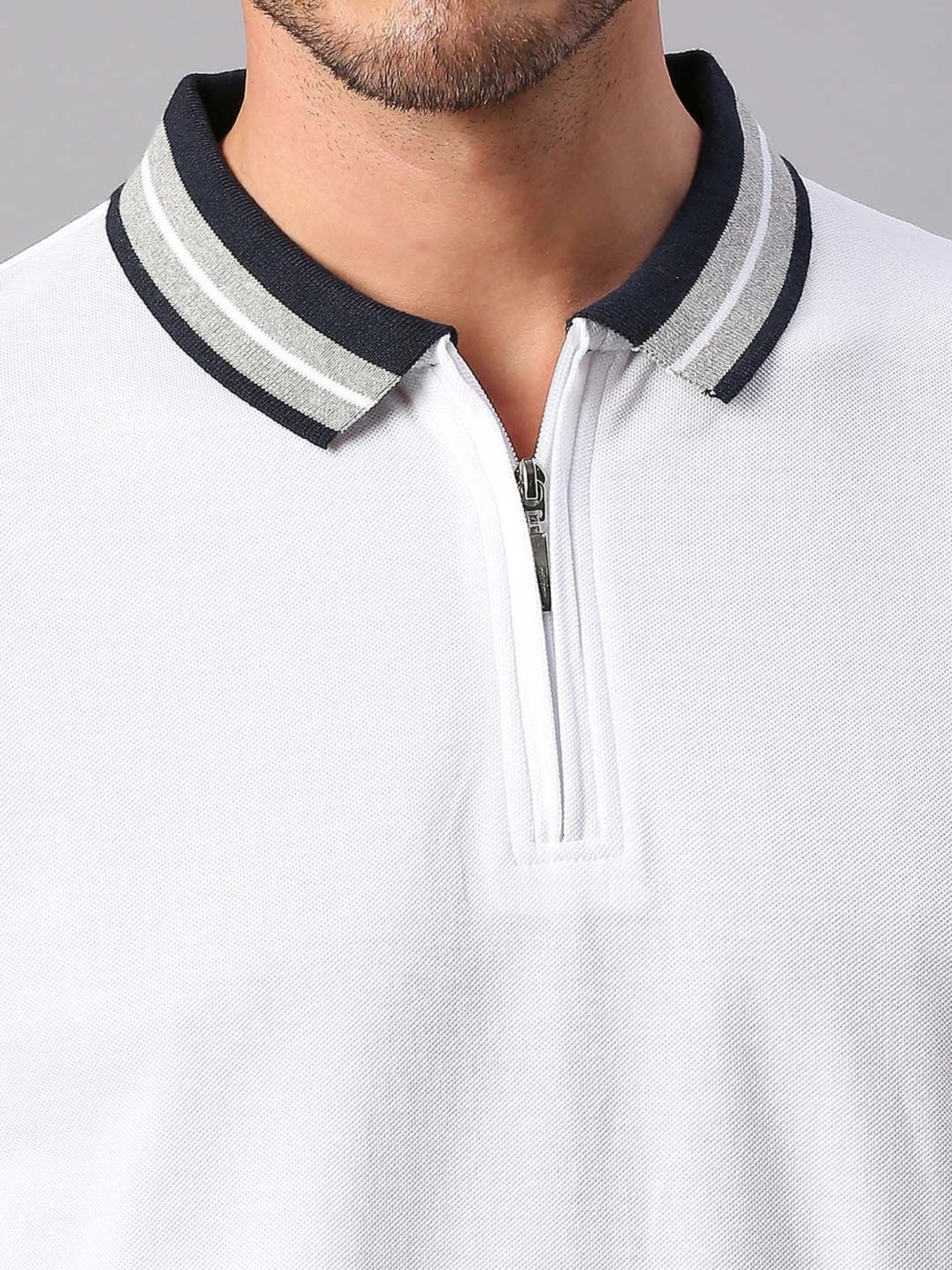 Dennis Lingo White Regular Fit Polo T-Shirt