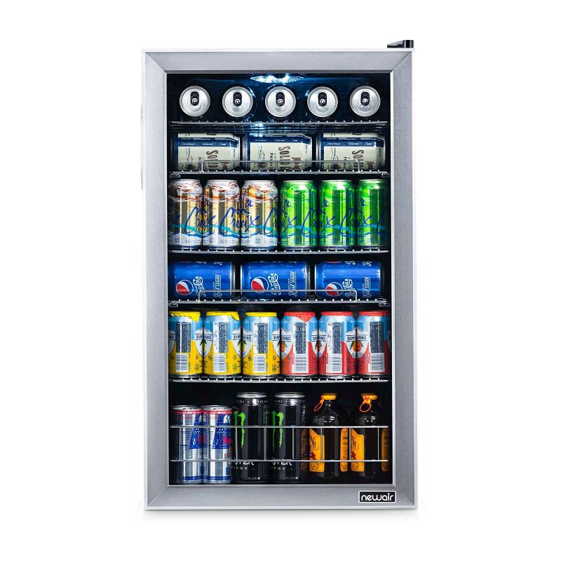 NewAir 126-Can Beverage Cooler - AB-1200 - Stainless Steel