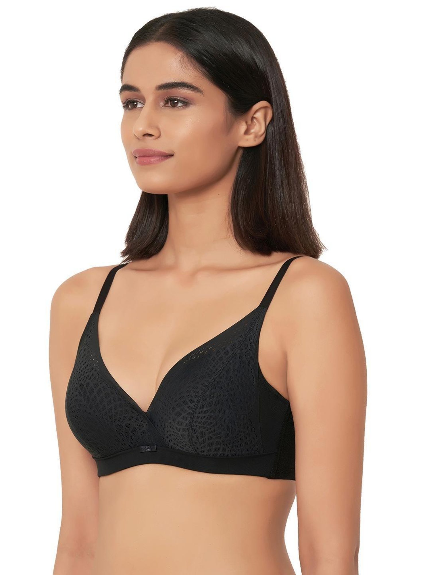 Wacoal Black Self Print Padded Bra