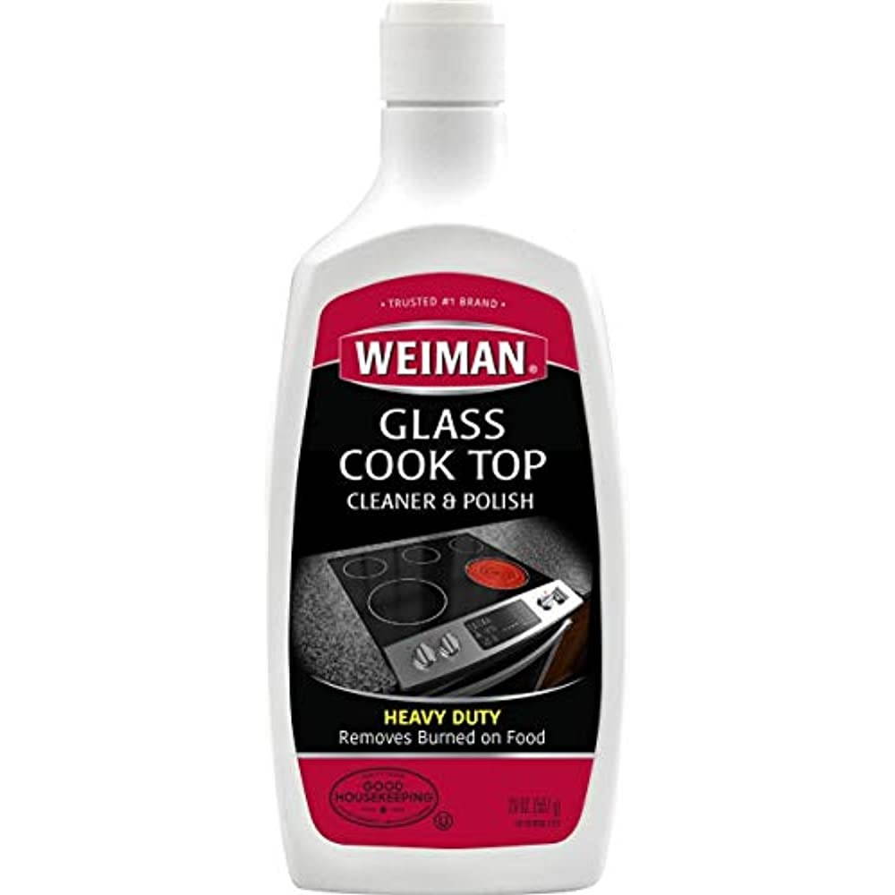 Weiman Glass Cooktop Heavy Duty Cleaner and Polish - 20 Ounce - Non-Abrasive No Scratch Induction Glass Ceramic Stove Top Cleaner and Polish