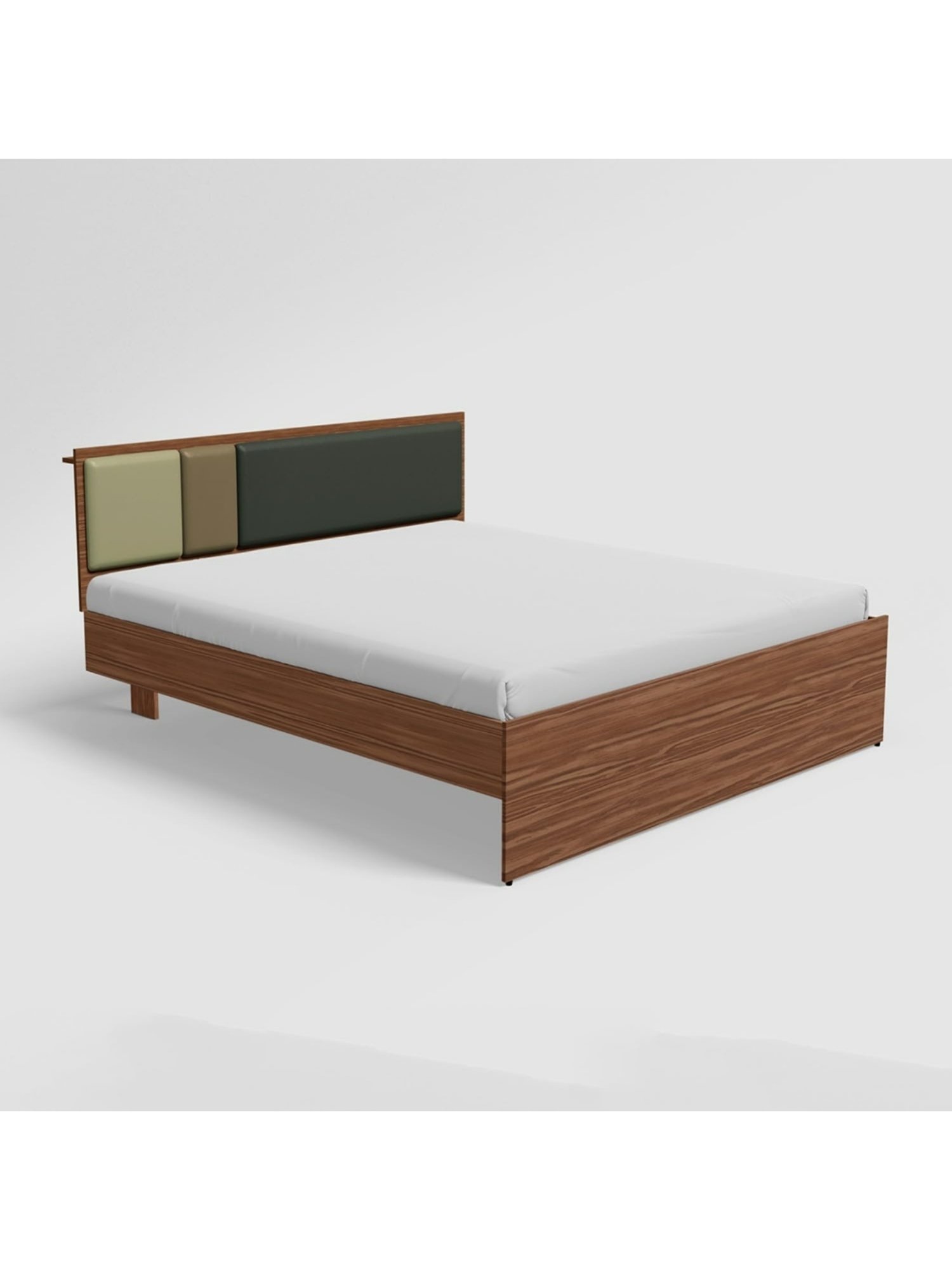 Godrej Interio Trio Morf Grey Engineered Wood Queen Bed without Storage