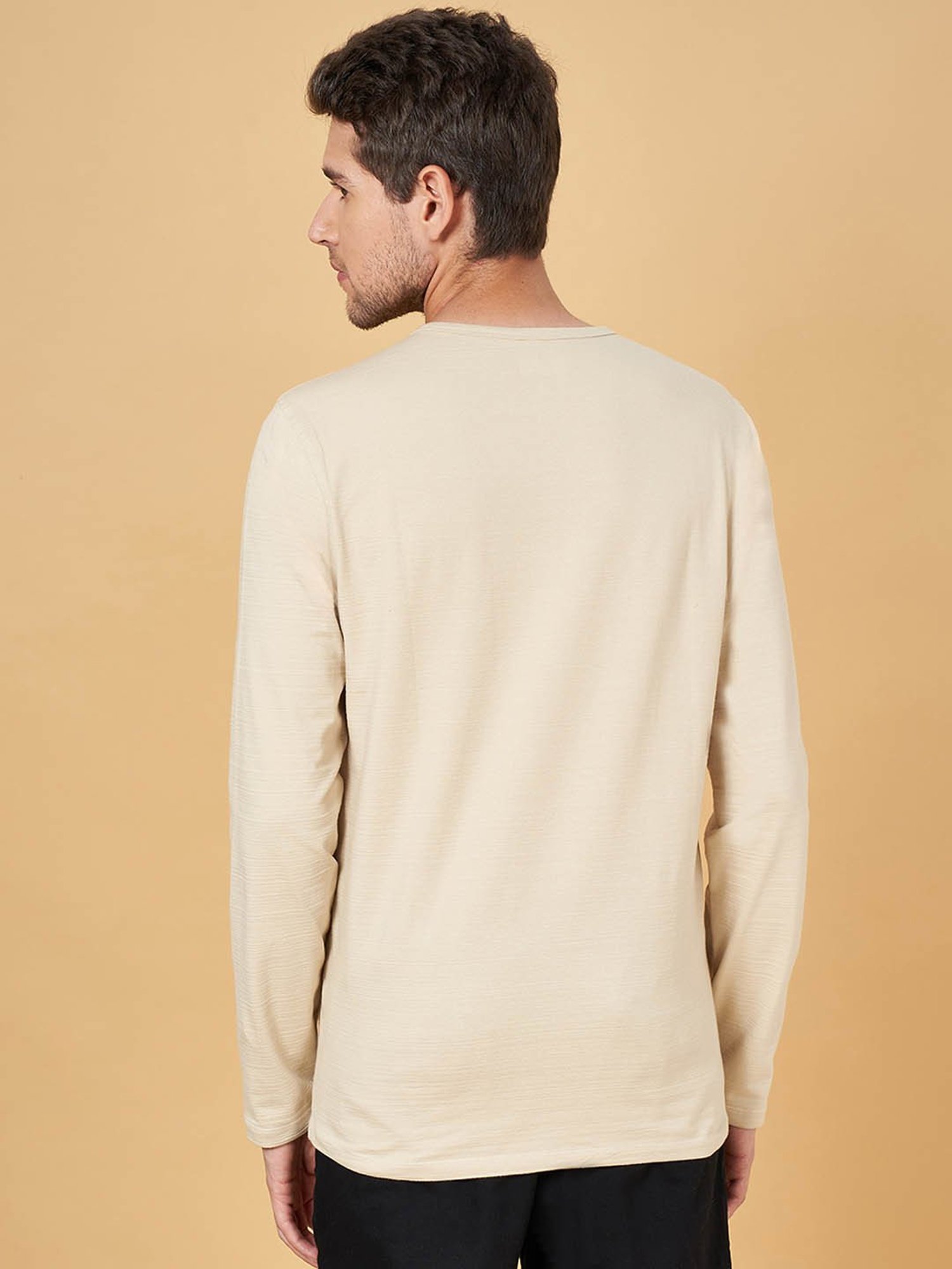 Urban Ranger by Pantaloons Beige Slim Fit T-Shirt