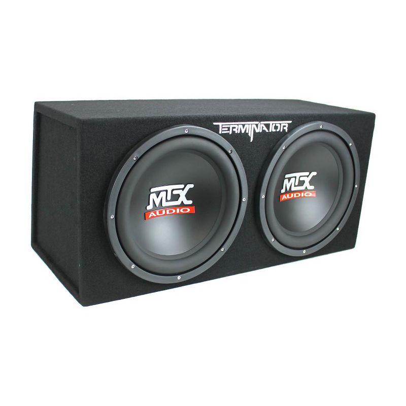 MTX TNE212D 12-Inch 1200-Watt Car Audio Dual Loaded Subwoofer Box Enclosure (4 Pack)