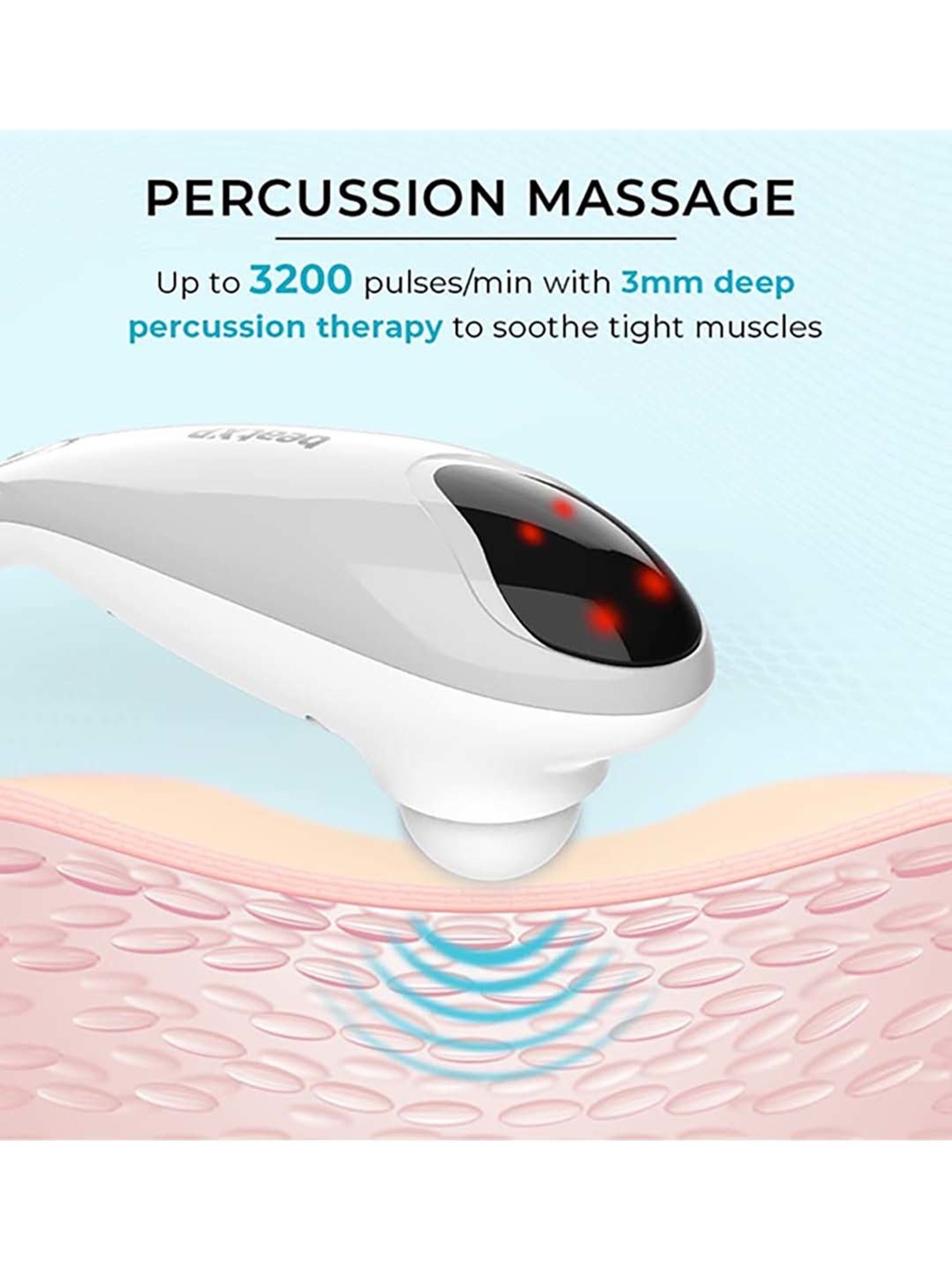 beatXP Stream Prime Hammer Massager (Glossy Silver)