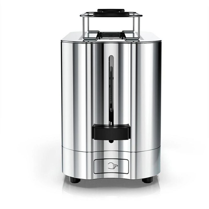 Russell Hobbs Stainless Steel 2 Slice Long Toaster with Glass Accent in Grey