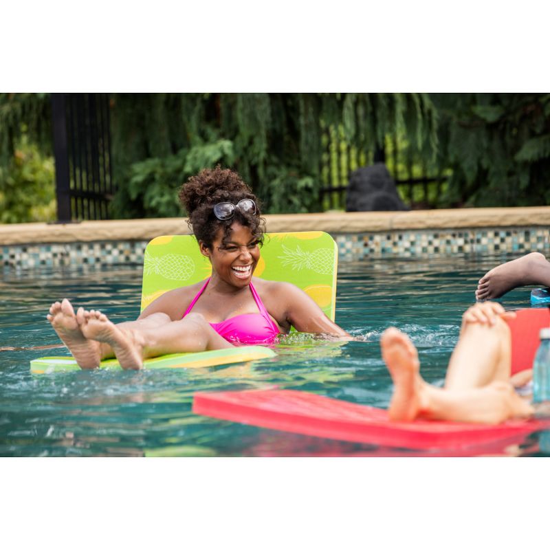 Floatation iQ Personal Floating Oasis Water Lake Swimming Pool Foam Lounger Mat Pad Raft, U.S Flag American Eagle