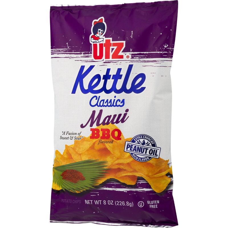 Utz Kettle Classics Maui BBQ Kettle Cooked Potato Chips - 8oz