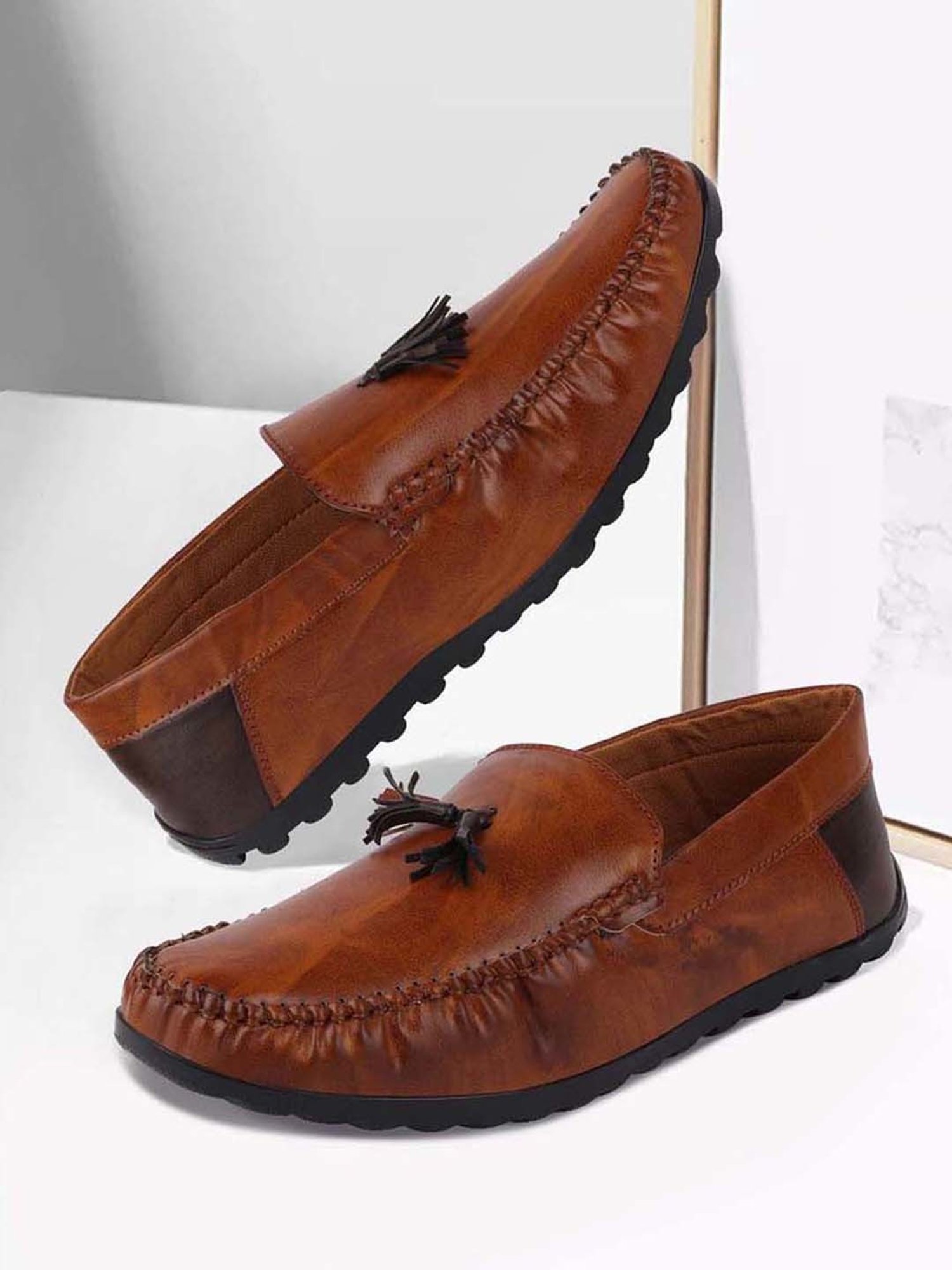 Fausto Men's Tan Casual Mocassins