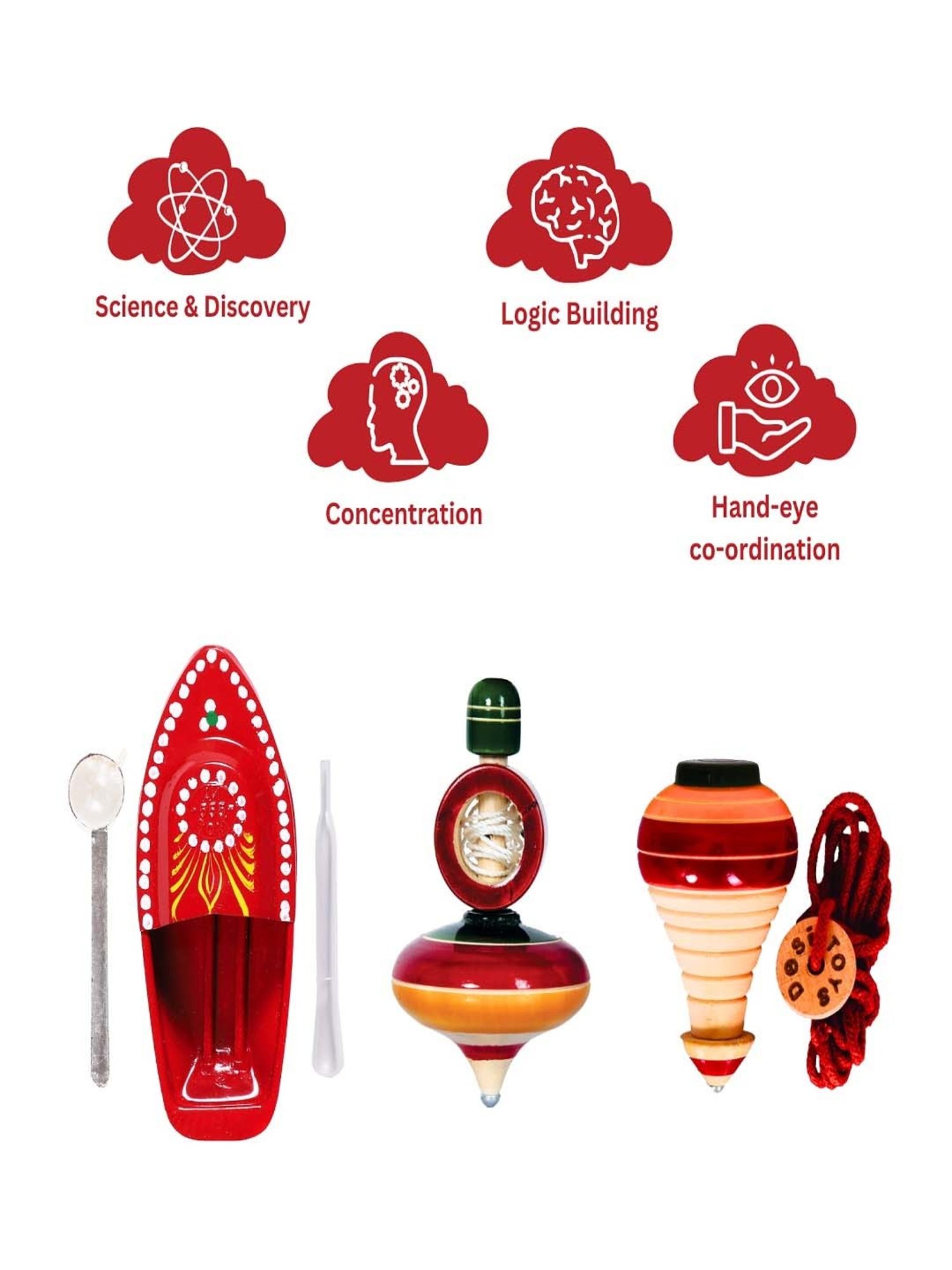 Desi Toys Kids Multicolor Wooden Toy Set