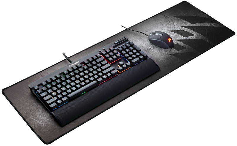 ALAMENGDA 0225 Anti-Fray Cloth Gaming Mouse Mat Large Size Desk Keyboard Mat Extra Large Size Anti-Slip For PC, 36.6x 15.7 inch