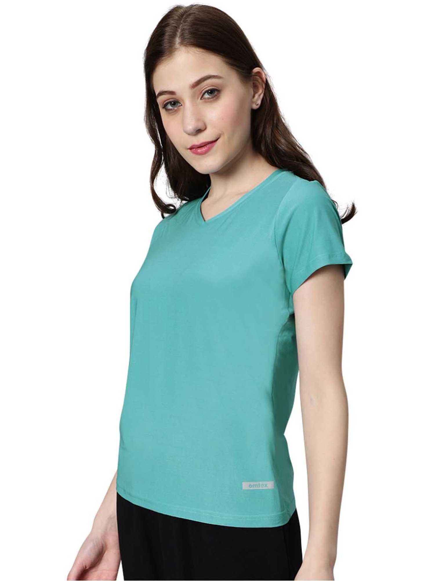 Omtex Blue Regular Fit Sports T-Shirt