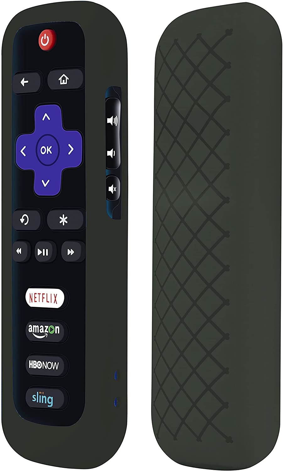 Remote Case for Roku, Battery Cover for TCL Roku Smart TV Steaming Stick Remote, Roku TV Remote Cover Silicone Protective Controller Universal Sleeve Skin Black