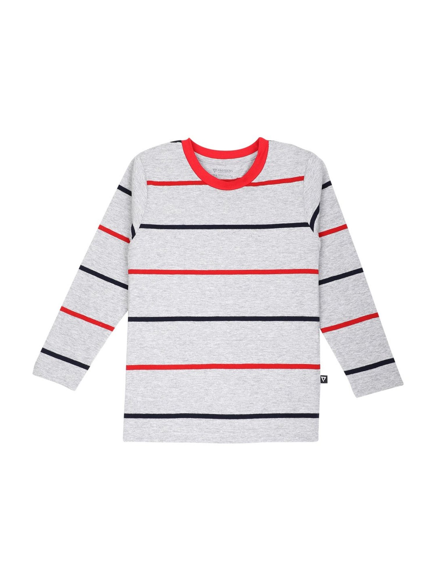 Proteens Boys Grey Cotton Printed T-Shirt