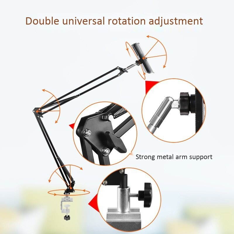 Lejiahong Lazy Mobile netic Phone Holder Bracket Bedside Tablet Universal for iPad Folding Shelf Accessories Live Artifact Clip