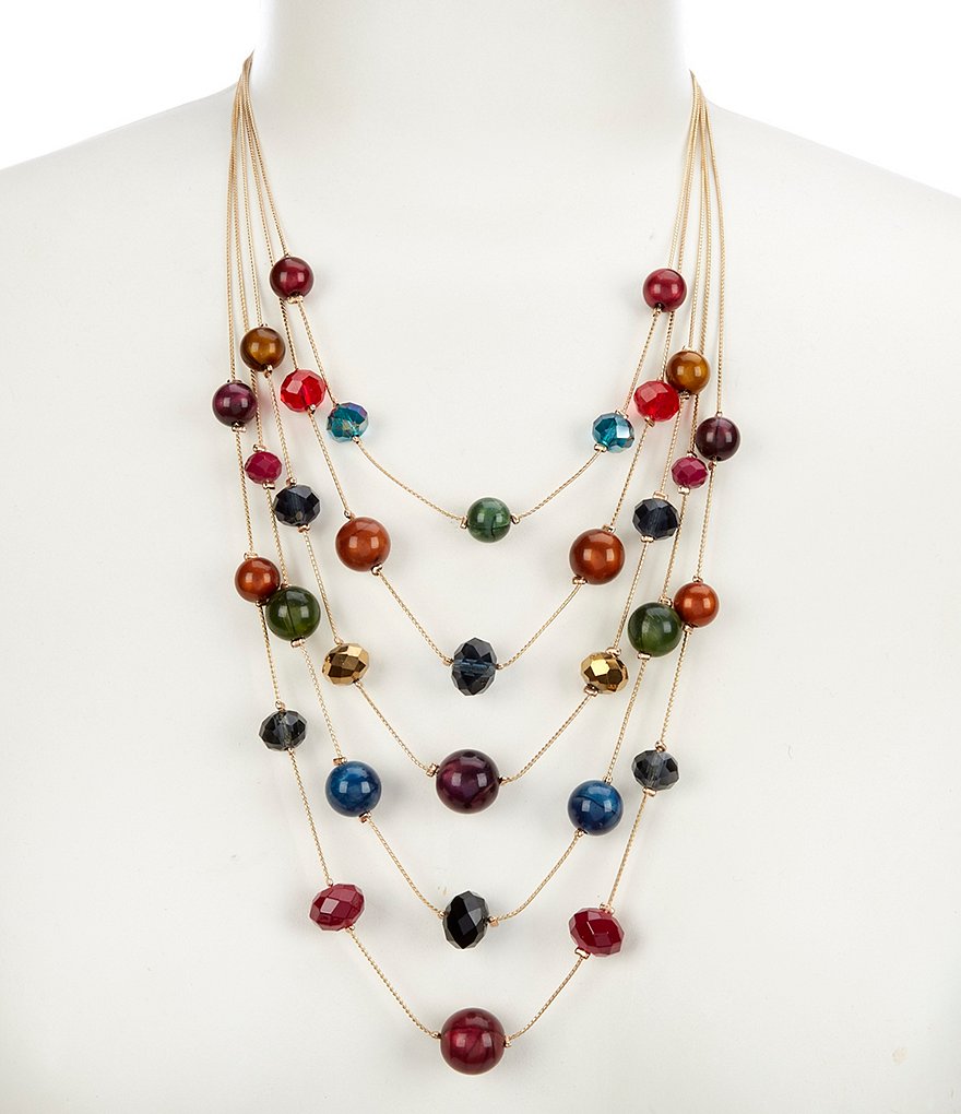 Tailored Marmi Illusion Beaded Necklace