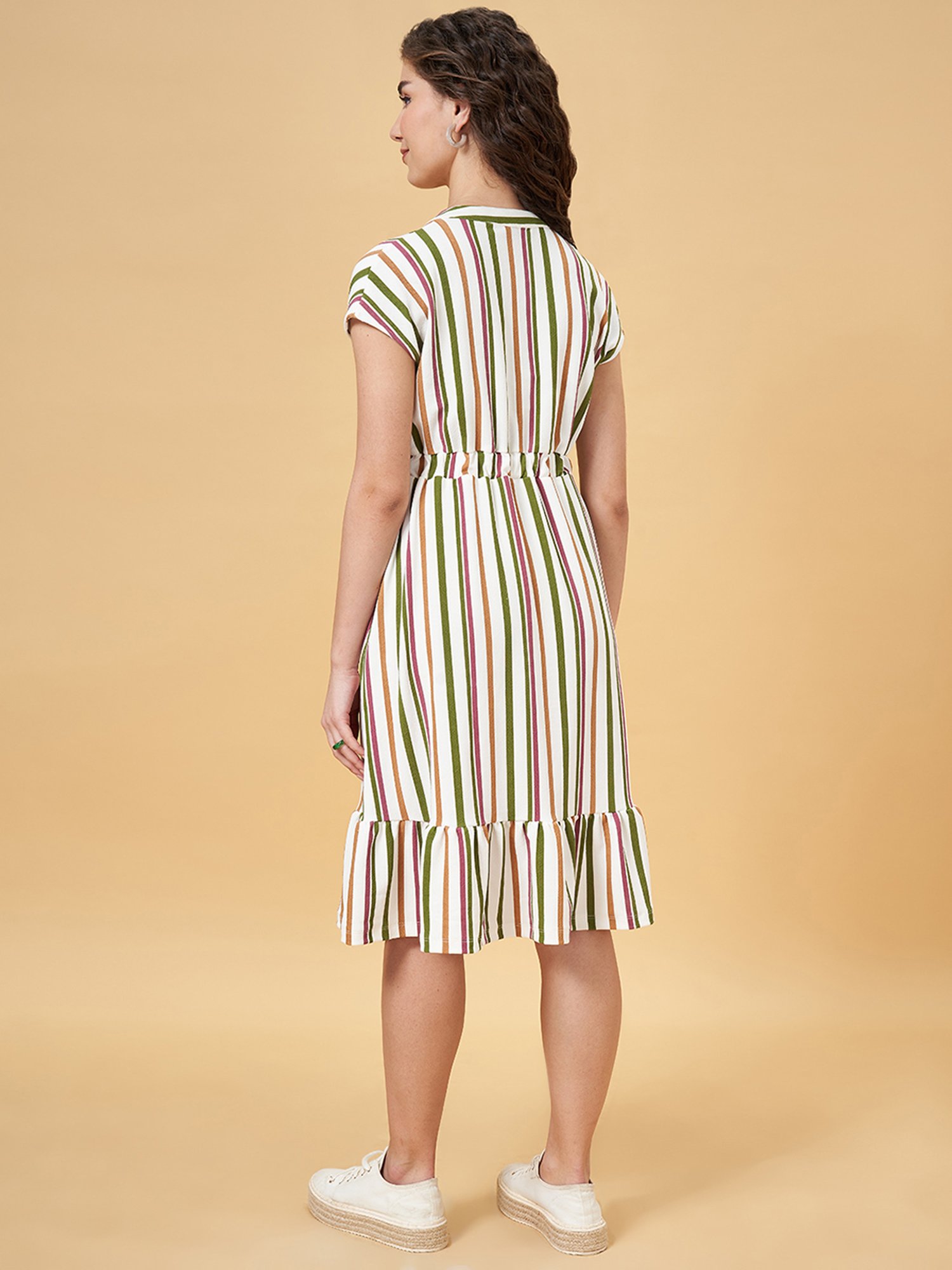 YU by Pantaloons White Printed A-Line Dress