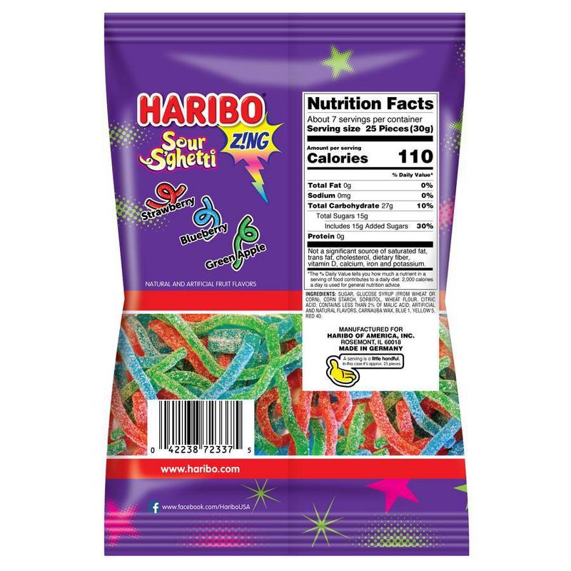 Haribo Sour Sghetti - 8oz