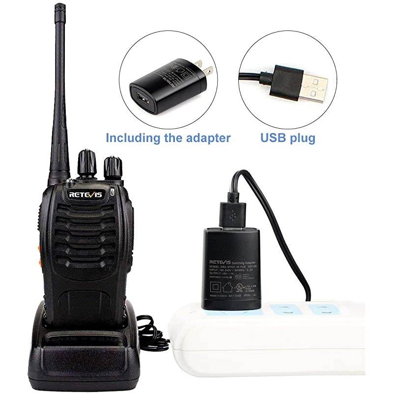 H777 Walkie Talkies for Adults Emergency Flashlight 16CH Hand Free Rechargeable Two Way Radio with USB Charger 3 Pack