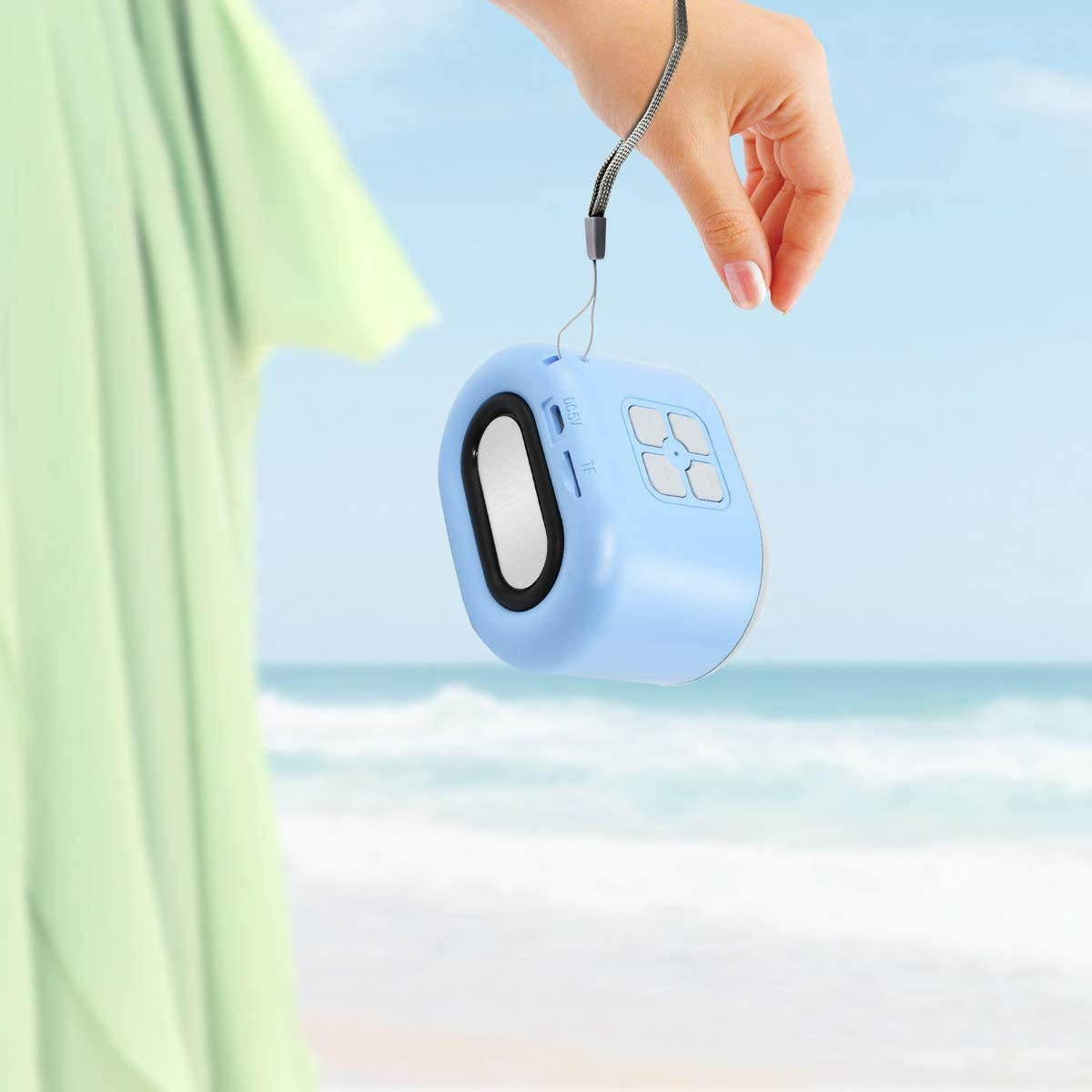 Bluetooth Speaker, Suliper Portable Wireless Bluetooth Speakers Q1 with High-Def Stereo Sound with HD Sound/Bluetooth 5.0 / TF Card/FM AUX Support, Speaker for Home, Outdoors, Travel, School Blue