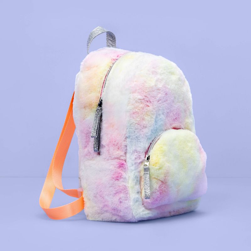Girls' Tie-Dye Faux Fur Backpack - More Than Magic™
