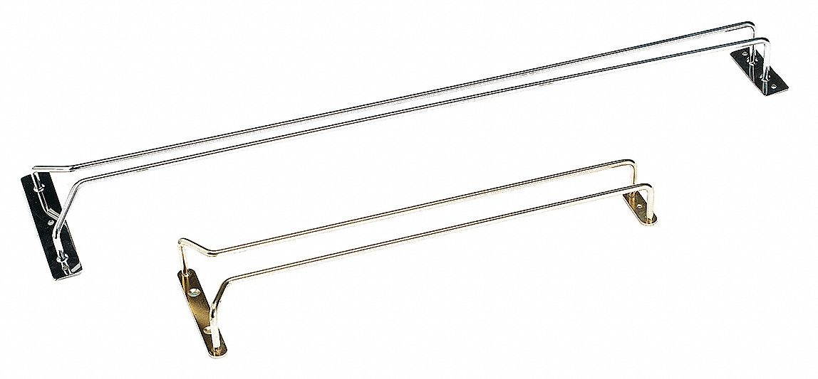 CRESTWARE GCHR16 Hanging Glass Rack, Chrome,16"