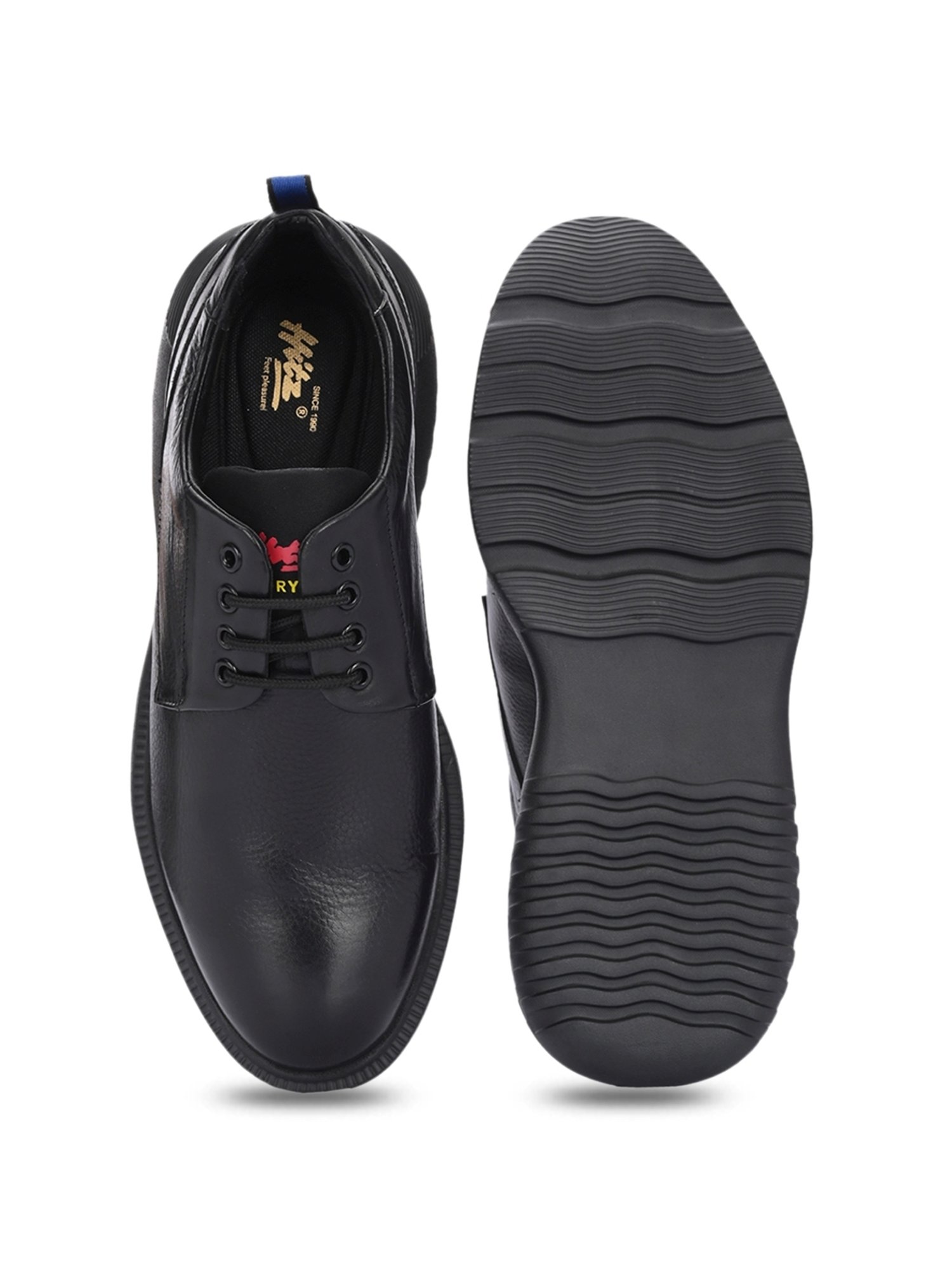 Hitz Men's Black Derby Shoes