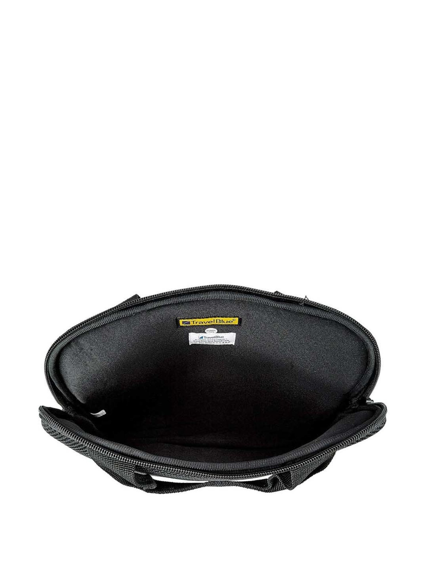 Travel Blue Black Textured Laptop Sleeves