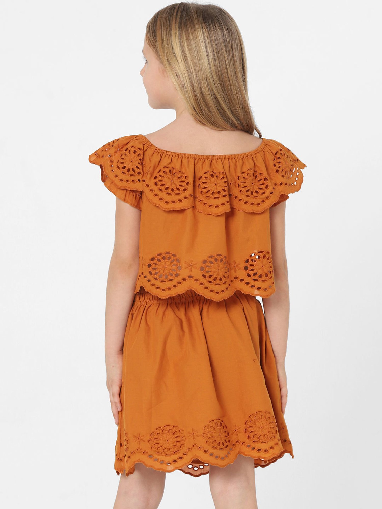 KIDS ONLY Light Brown Self Design Top