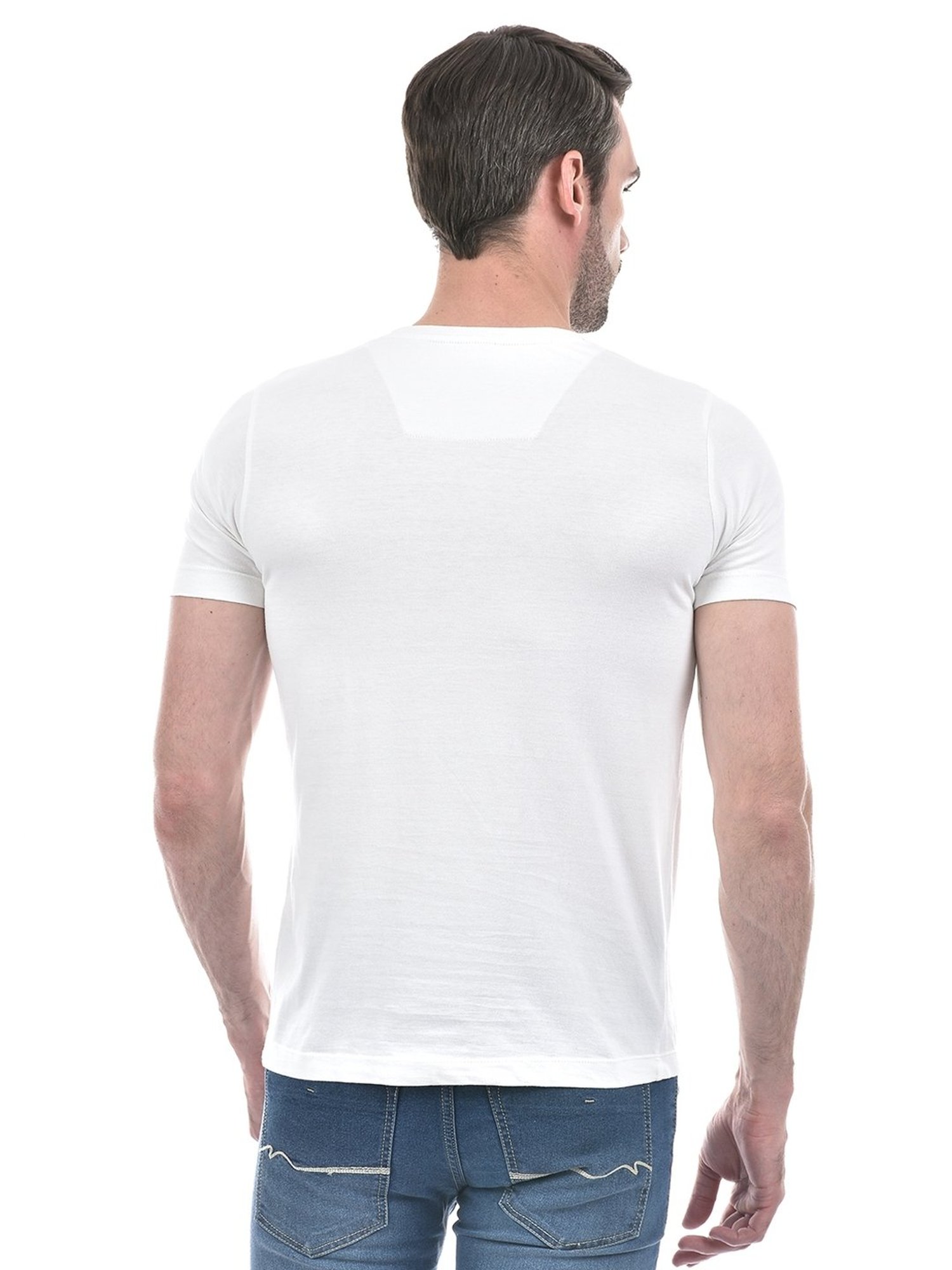Numero Uno White Regular Fit Printed T-Shirt