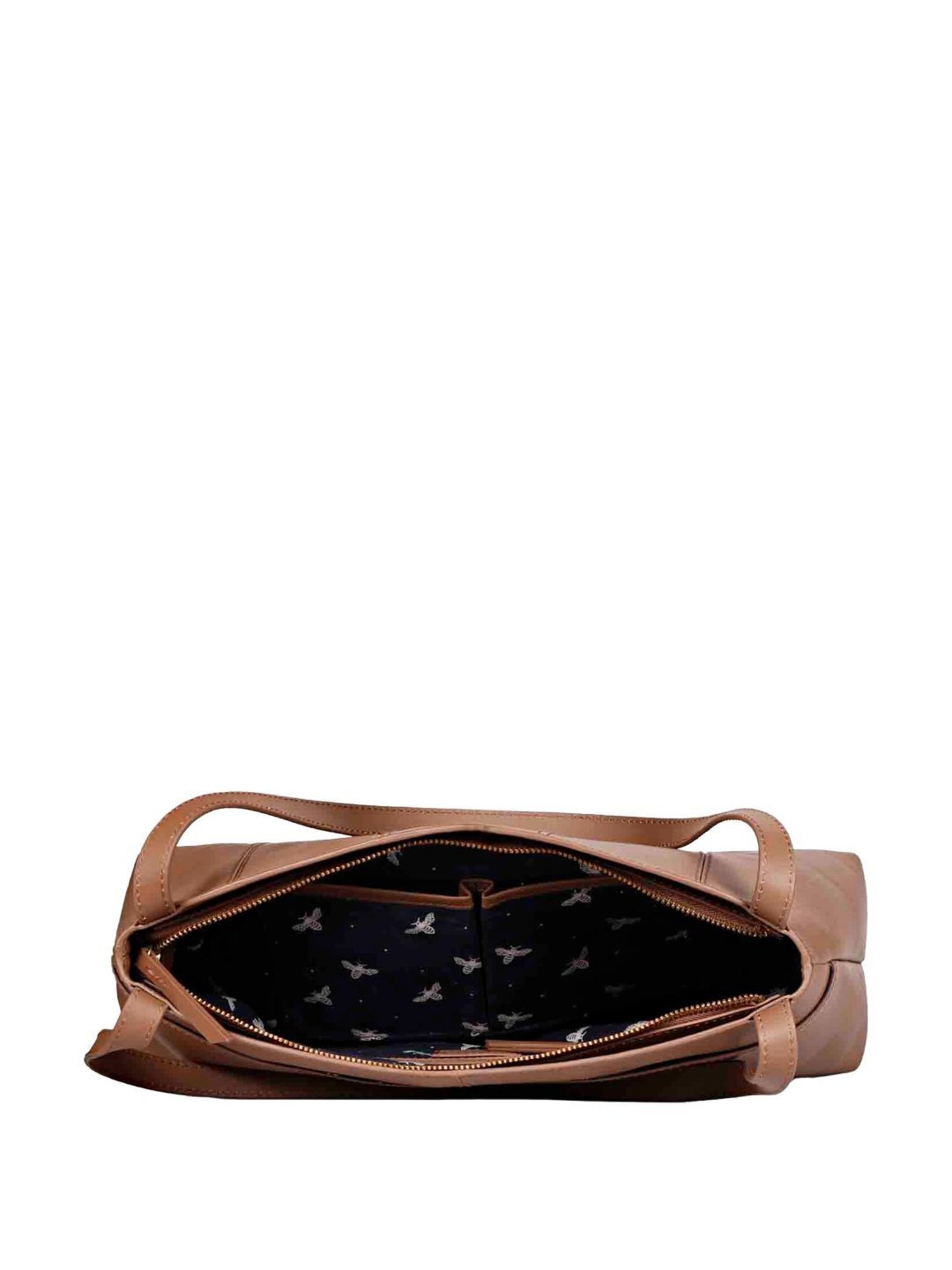 Saint G Tan Solid Medium Handbag