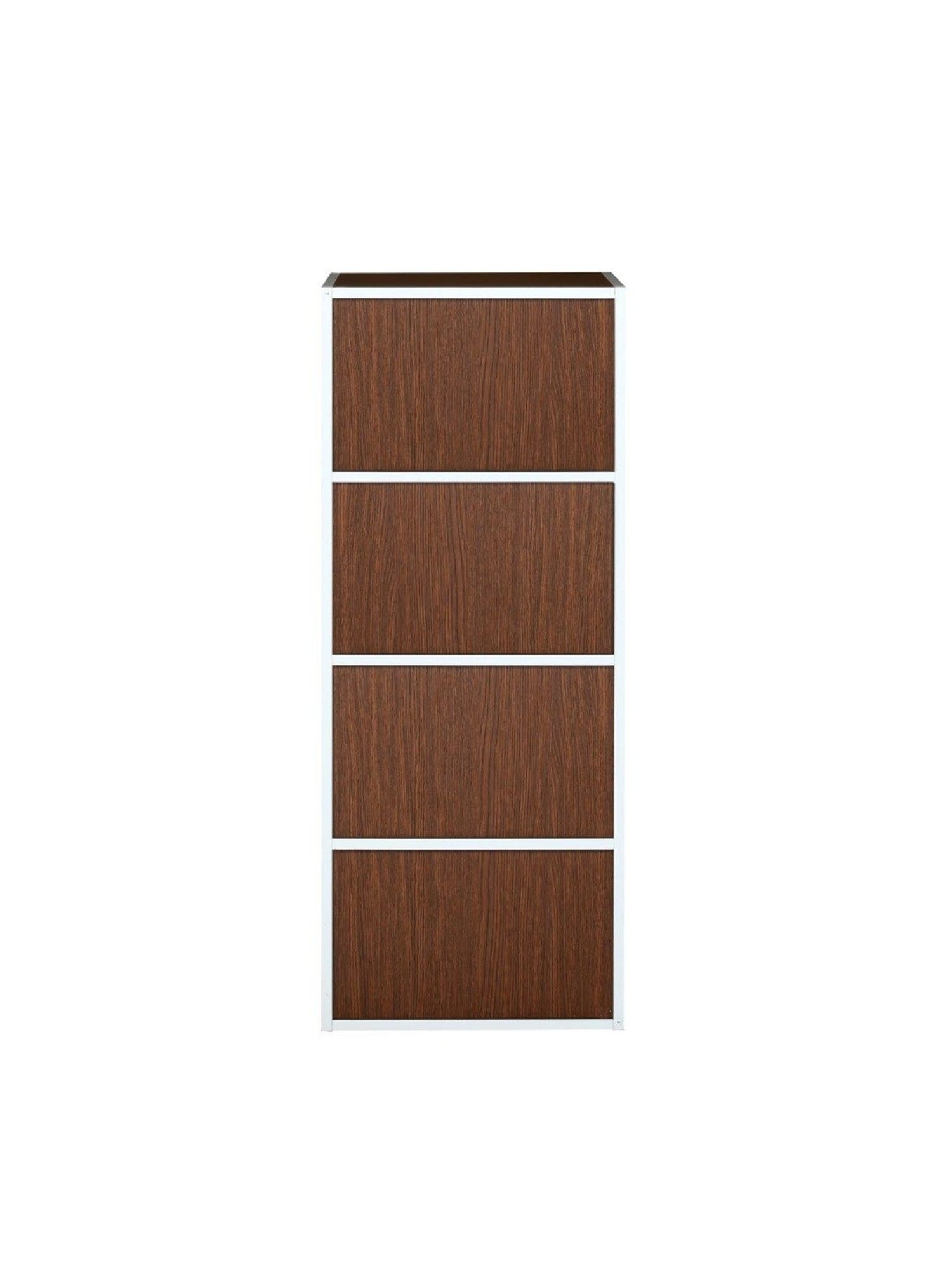 Nilkamal Halo Urban Walnut Engineered Wood 4 Tier Storage Cabinet