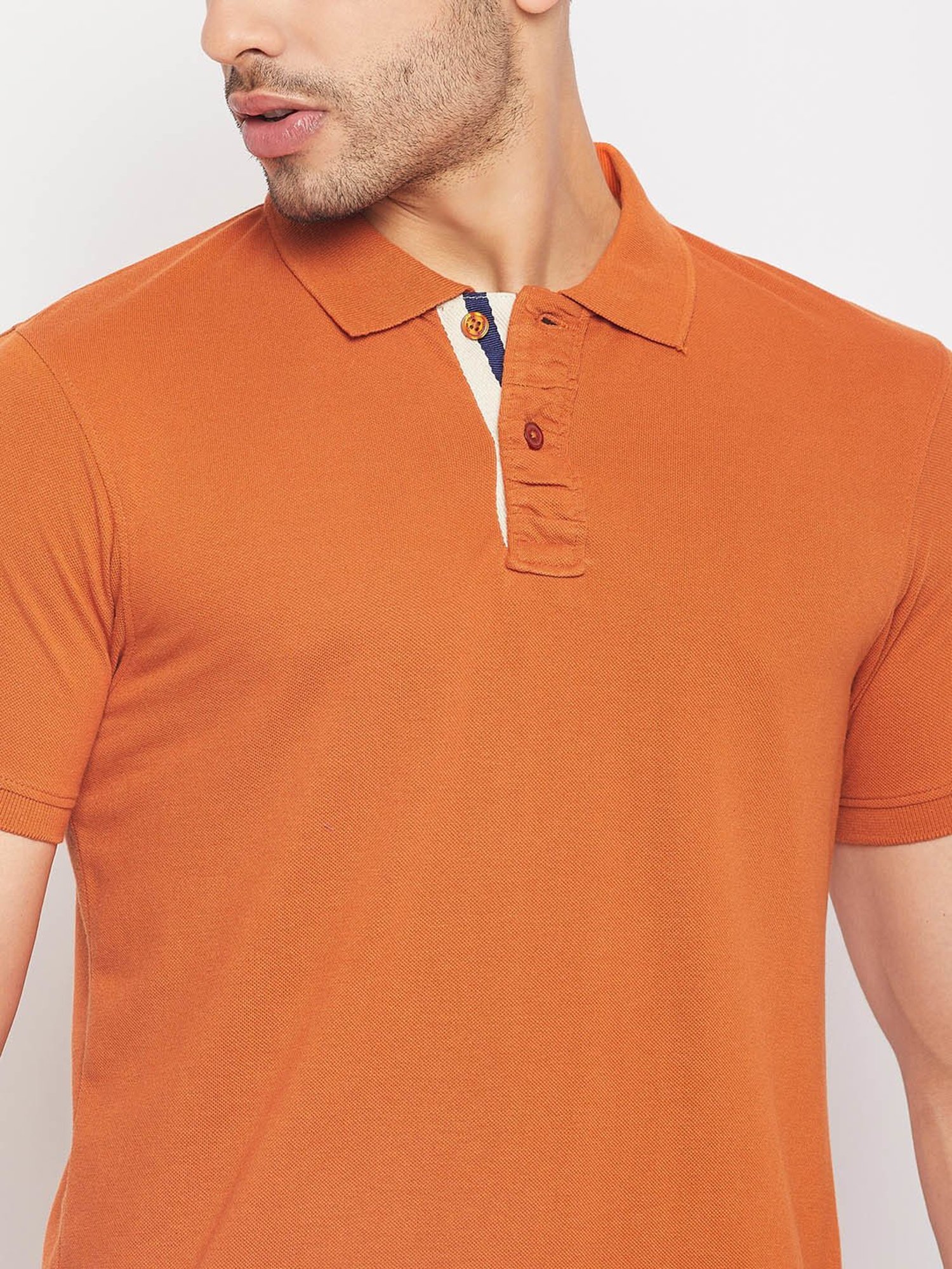 Club York Orange Regular fit Polo T-Shirt