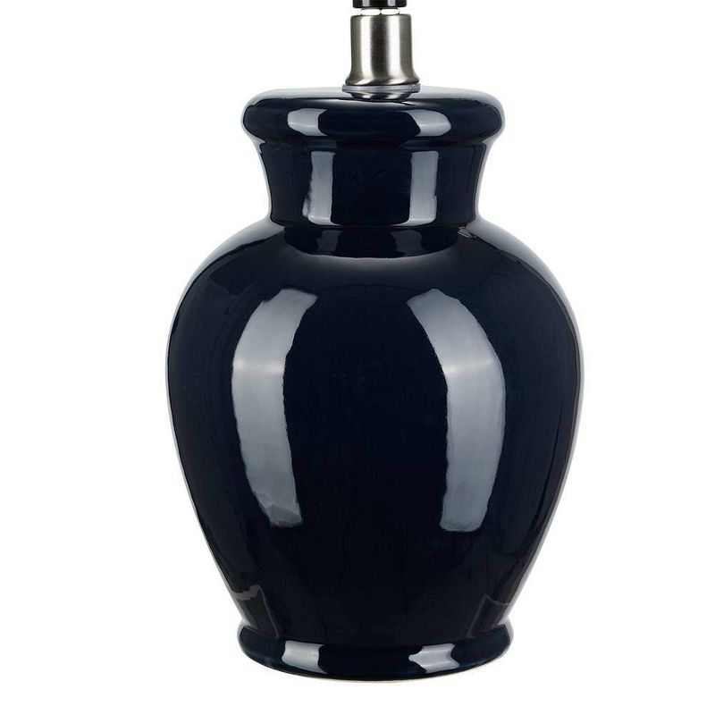 10" Smooth Ceramic Table Lamp (Includes LED Light Bulb) Navy - Cresswell Lighting