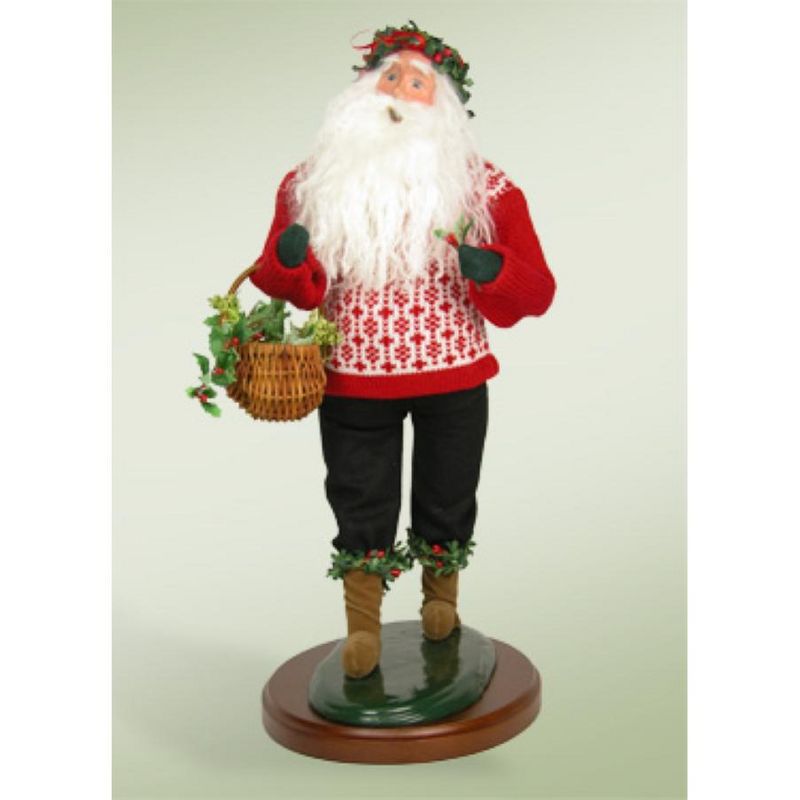 Byers Choice 19" Collectible Handcrafted "Deck the Halls" Santa Claus Caroling Christmas Figure
