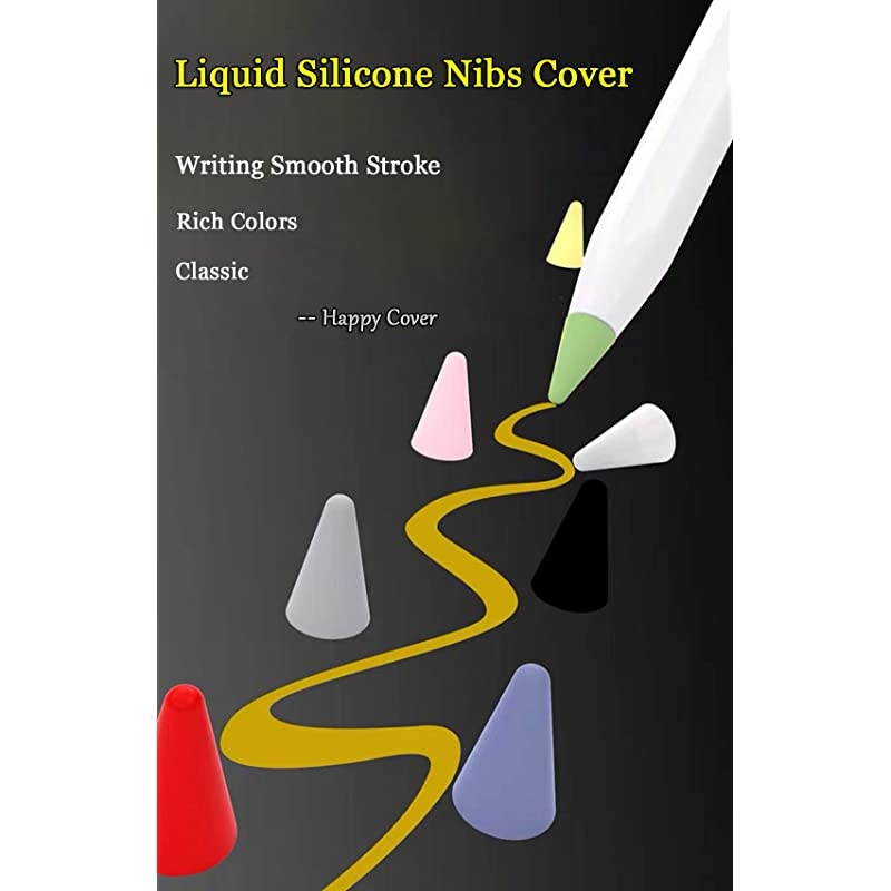 Compatible with Apple Pencil Tips Professional Liquid Silicone Nibs Cover Replacement for 1st amp 2nd Gen Writing AntiSlip Protective Case for Apple iPad Pencil White