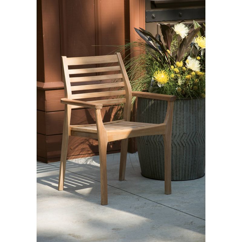 2pk 34" Mera Stacking Armchair Natural - Oxford Garden