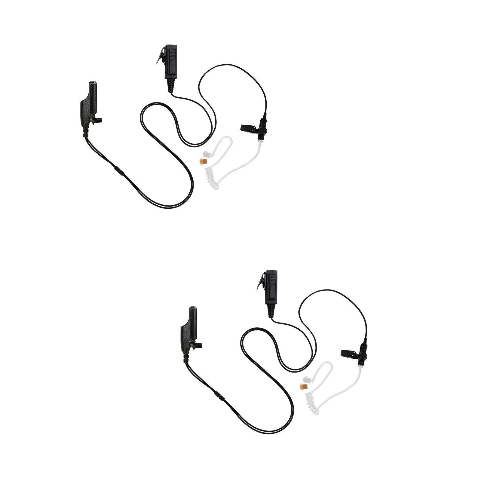 2 pcs 2-Wire Clear Coil Surveillance Kit for Motorola XTS-2500 XTS-3000