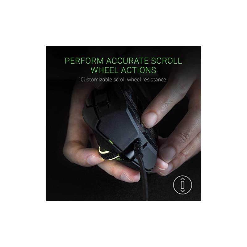 Basilisk Gaming Mouse 16000 DPI Optical Sensor Chroma RGB Lighting 8 Programmable Buttons Mechanical Switches Customizable Scroll Resistance Classic Black