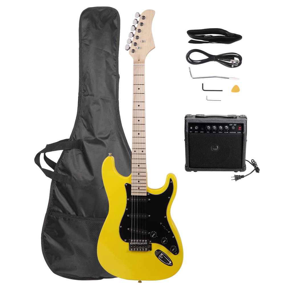 Stylish Electric Guitar, with Guitar Amplifier,Guitar Bag,Strap,Power Wire,Spanner Tool,Plectrum,Tremolo Bar