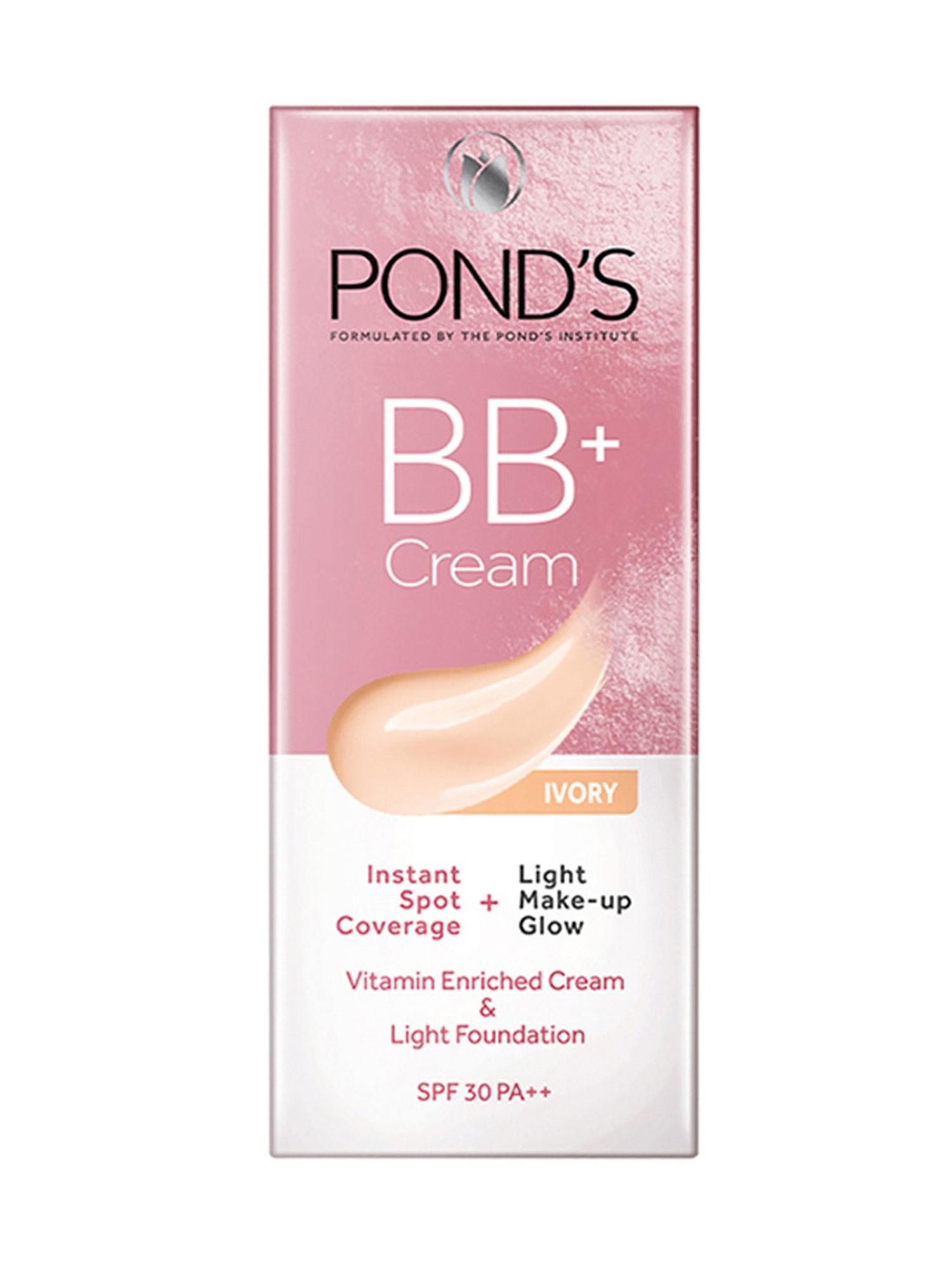 POND'S BB+ Cream Instant Spot Coverage + Light Make-Up Glow SPF 30 Ivory - 30 gm