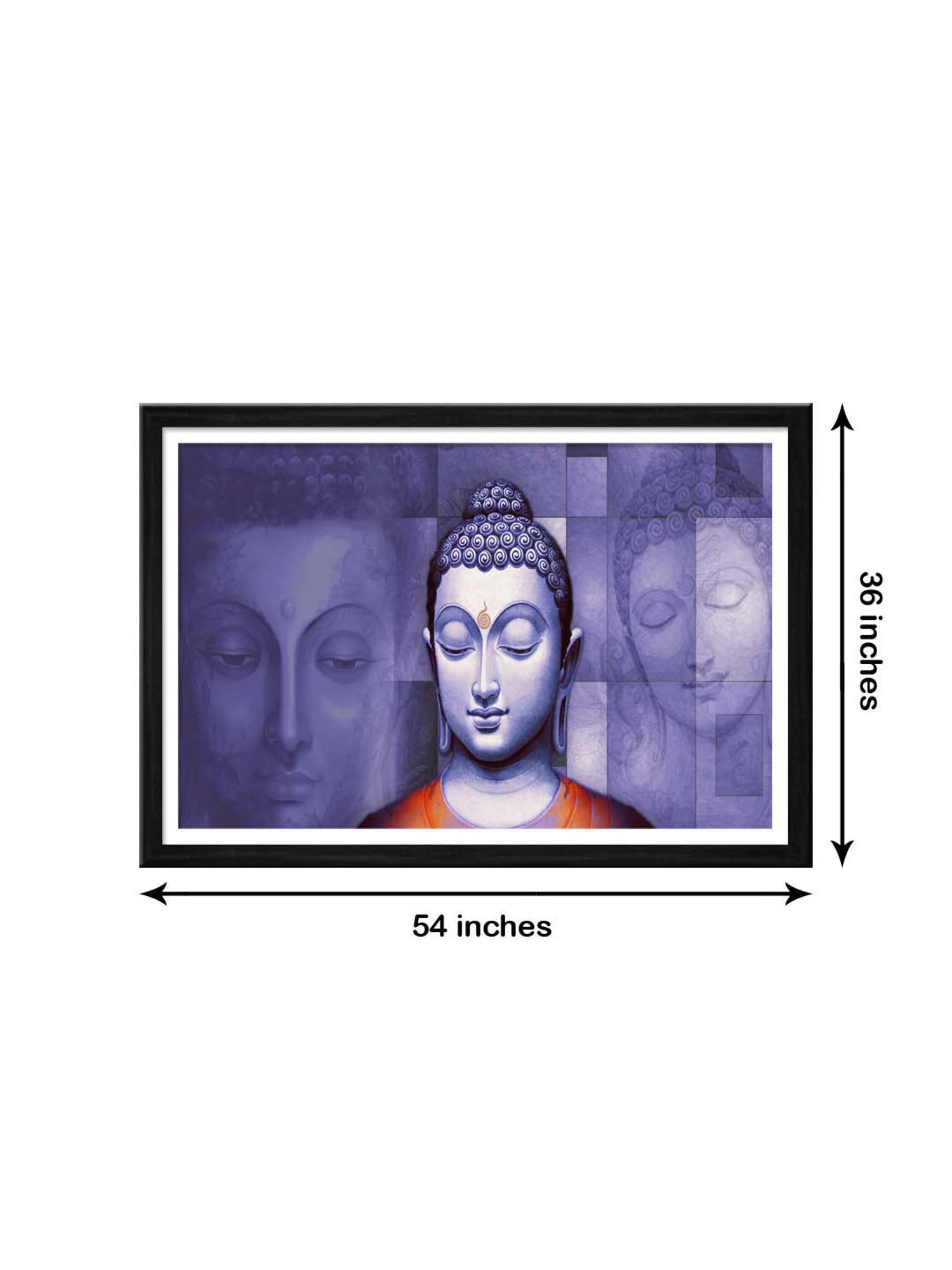 999store Purple & White Buddha Canvas Painting