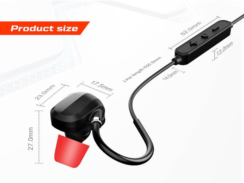 Tritina Bluetooth Earphone - Sport Headphones with MIC - Designed Noise Cancelling Sport Earphone For Iphone,Smartphone + Comfortable Memory Earbuds Stereo Sound,Running,Jogging,Riding --- (Black)