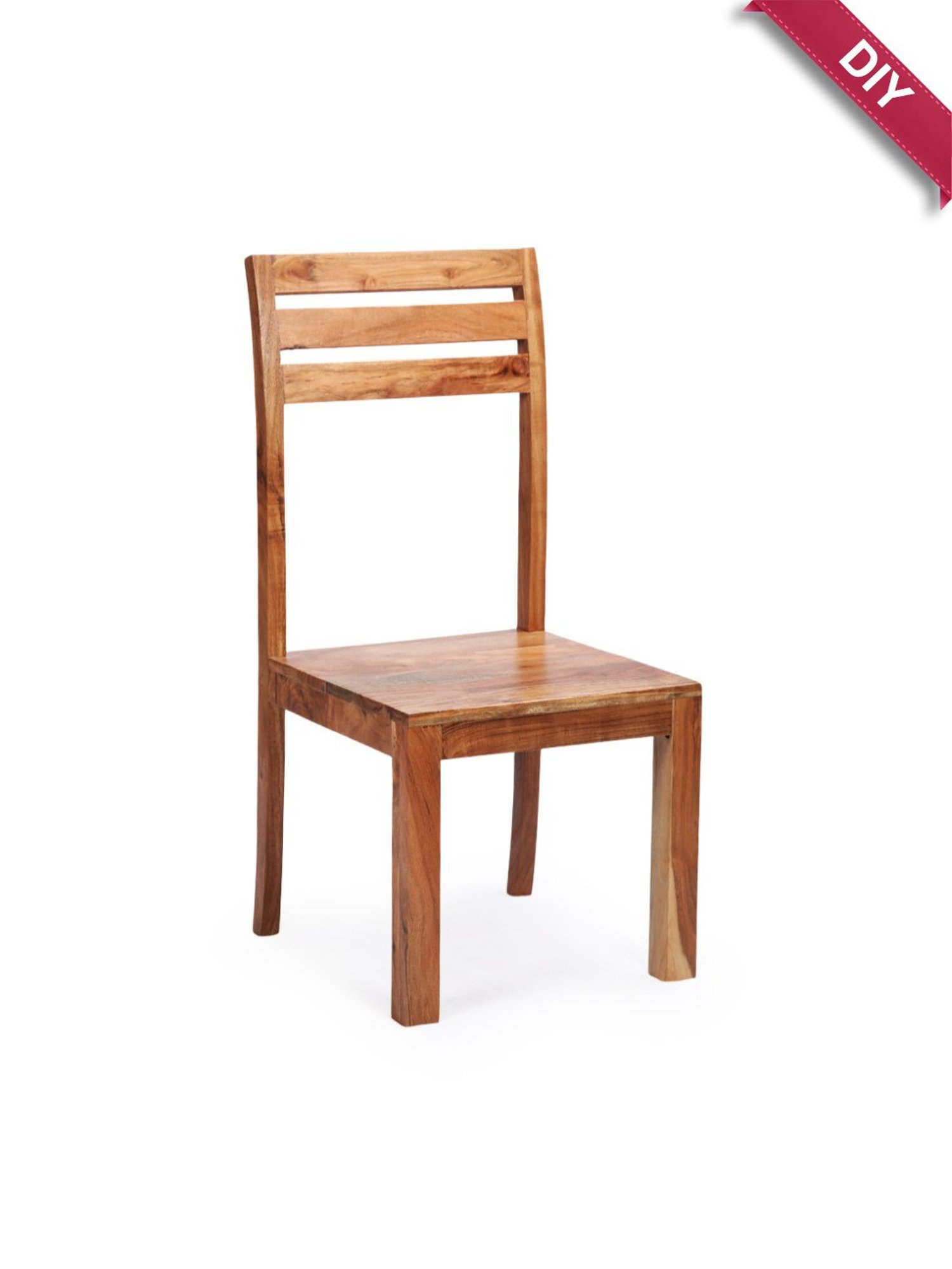 ExclusiveLane Centaur Beige Acacia Wood Handcrafted Dining Chair Natural Finish