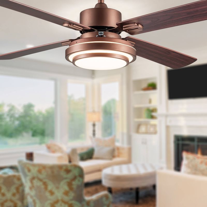 51" LED 4-Blade Adiar Integrated Ceiling Fan - River of Goods